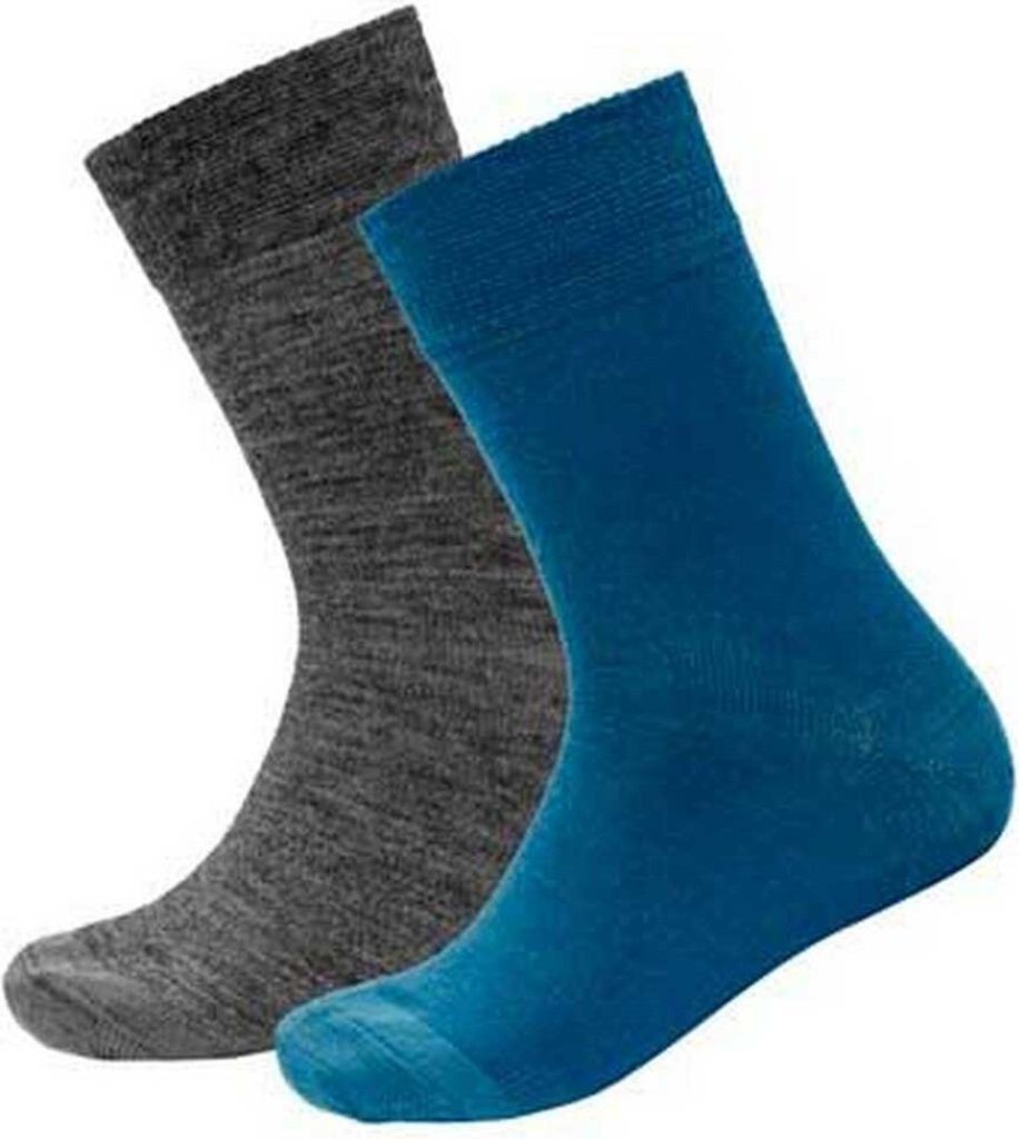 Devold Of Norway Daily Merino Light Lange Socken 2 Paare Blau,Grau EU 31-34 Junge Blau,Grau EU 31-34