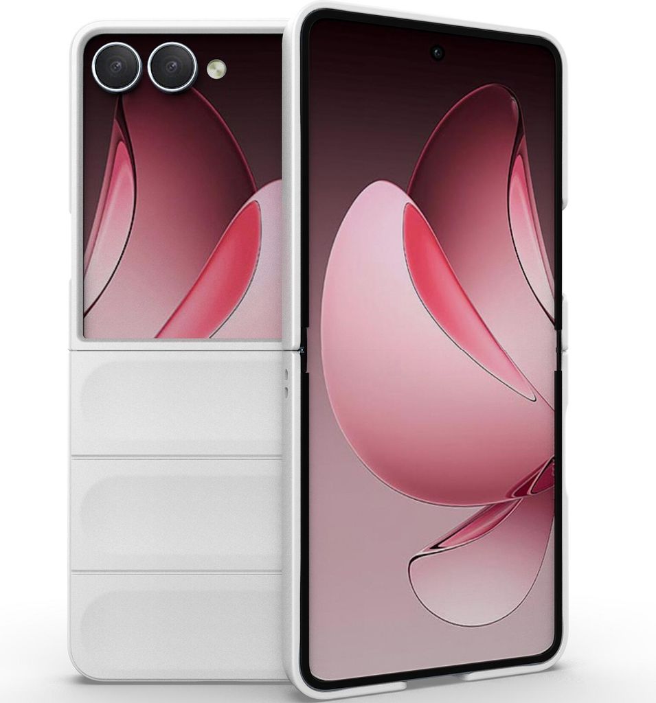 Handyhülle für Samsung Galaxy Z Flip 7 Hartes PC Matt Stossfest Anti-rutsch Hülle Weiß