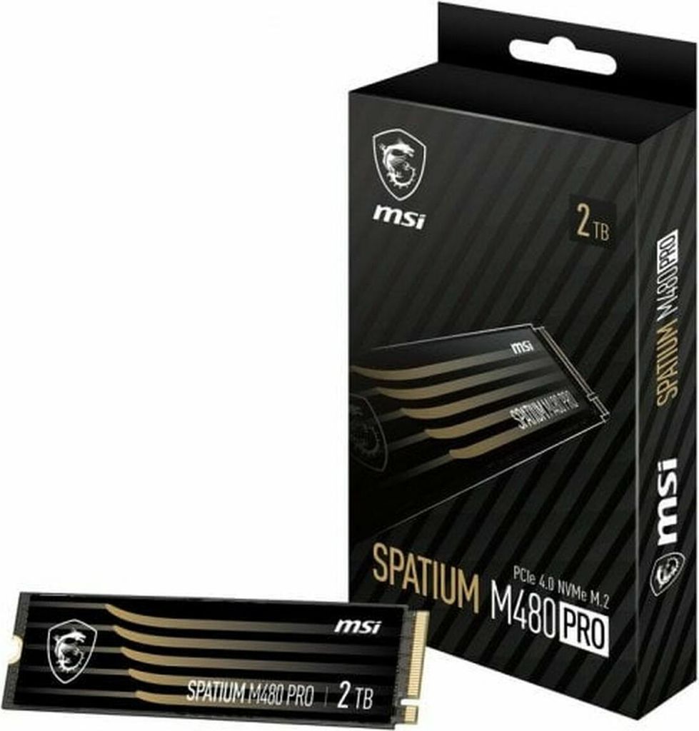 MSI SPATIUM M480 PRO PCIE 4.0 NVME M.2 2TB internal solid Immagine del prodotto 