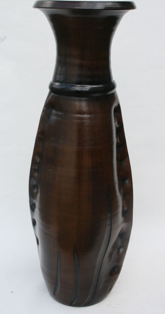 BODENVASE "ALGARVE I" Muster Nr. 2 - Größe: ca.70 CM Schwarzbraun