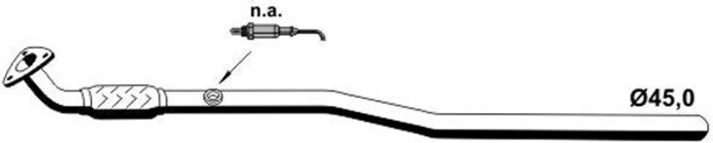 VEGAZ Abgasrohr Auspuffrohr für OPEL Astra H Caravan (A04) Vorne OR-266ERNS