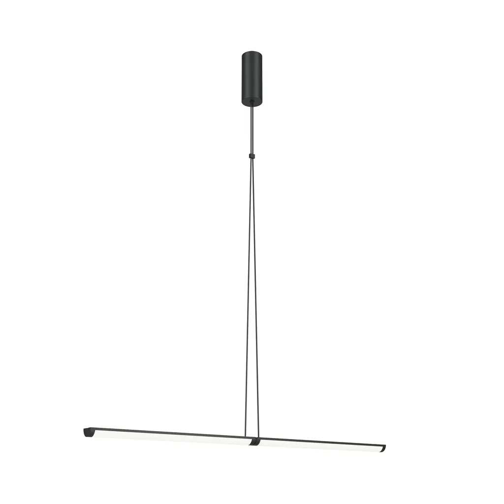 Suspension LED salon et salle à manger aluminium noir blanc 205 cm