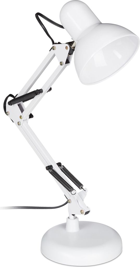 Lampe de bureau rétro Relaxdays, bras articulé, orientable, Image du produit 