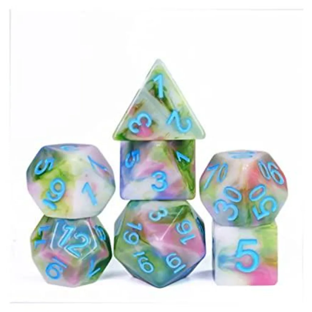 Dés JDR résine équilibrée Foam Brain Games 7 pcs