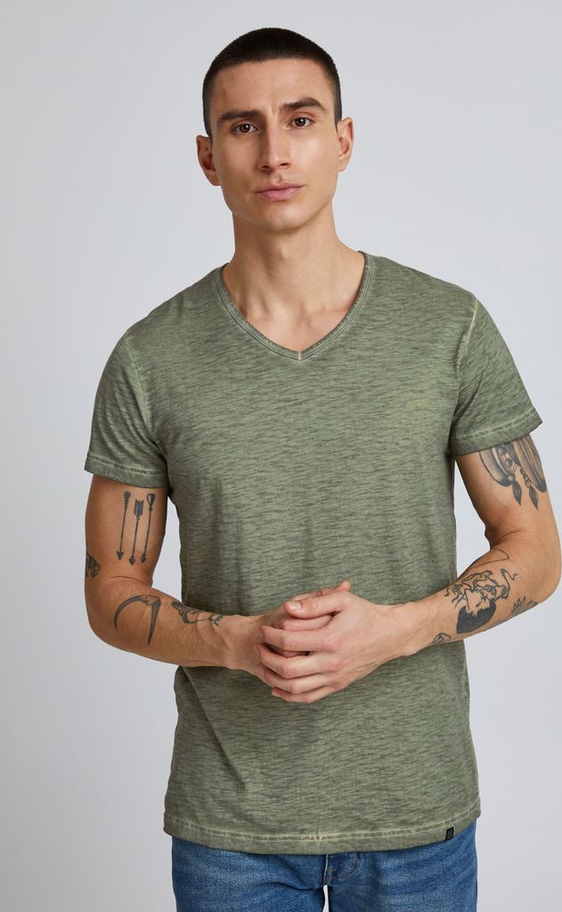 SOLID SDConley Herren T-Shirt Kurzarm Shirt Mit V-Ausschnitt Aus 100% Baumwolle