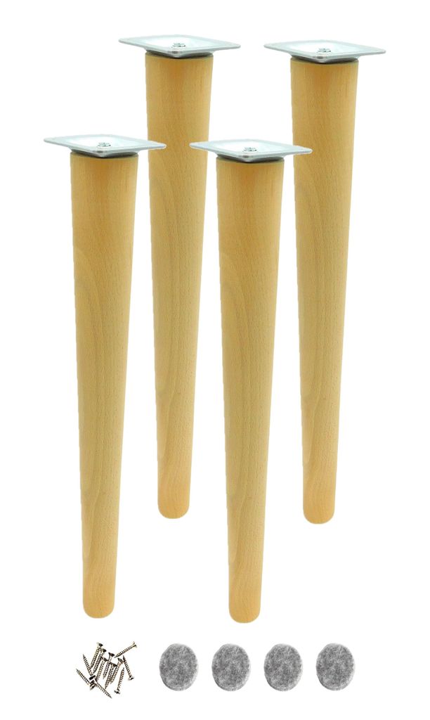 Bukové stvořené nohy 40 cm - lakované, ideální pro nábytek Obrázek produktu 