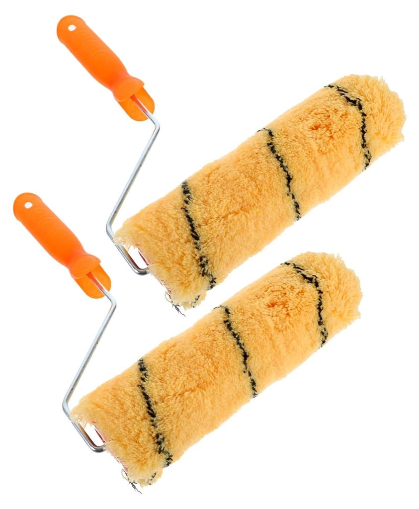 2 Stück Farbroller für Wandfarbe mit abnehmbarer Rolle, leicht und großvolumig, langlebiges Material für Wand-, Decken- und Möbelmalerei