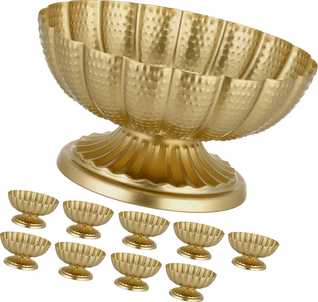Vase Centre de Table Mariage Doré 10cm - Décoration Fête et Cérémonie