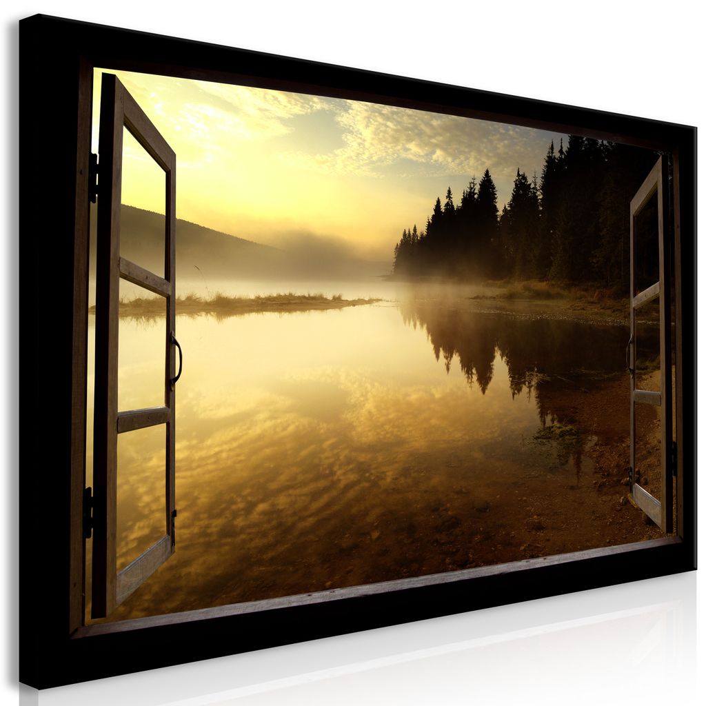 Wandbild Mega XXXL Fensterblick 250x125 cm Einteiliger XXL-Format Kunstdruck zur Selbstmontage Leinwandbilder moderne Bilder DIY Wanddekoration Woh...