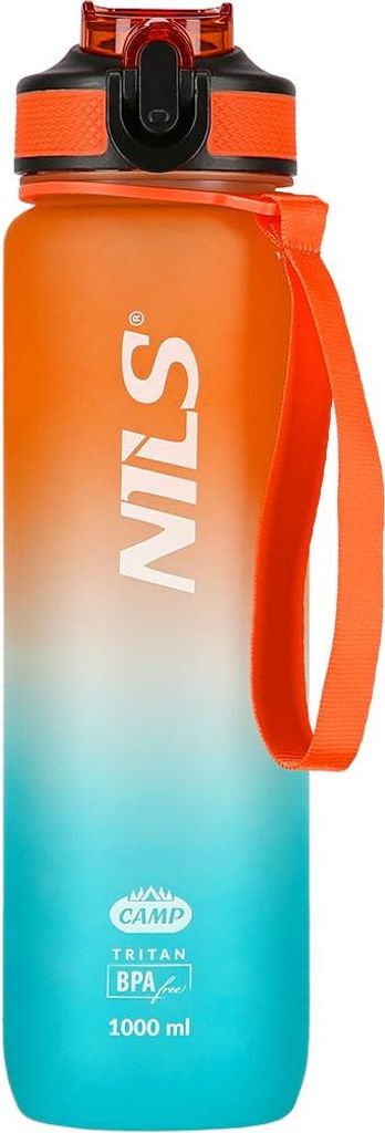 Tritan-Trinkflasche, Orange-Blau, Auslaufsicher, 680ml