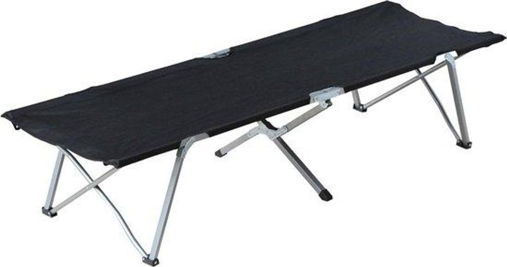 Faltbett inkl. Reisebeutel 193x64x40cm schwarz/beige