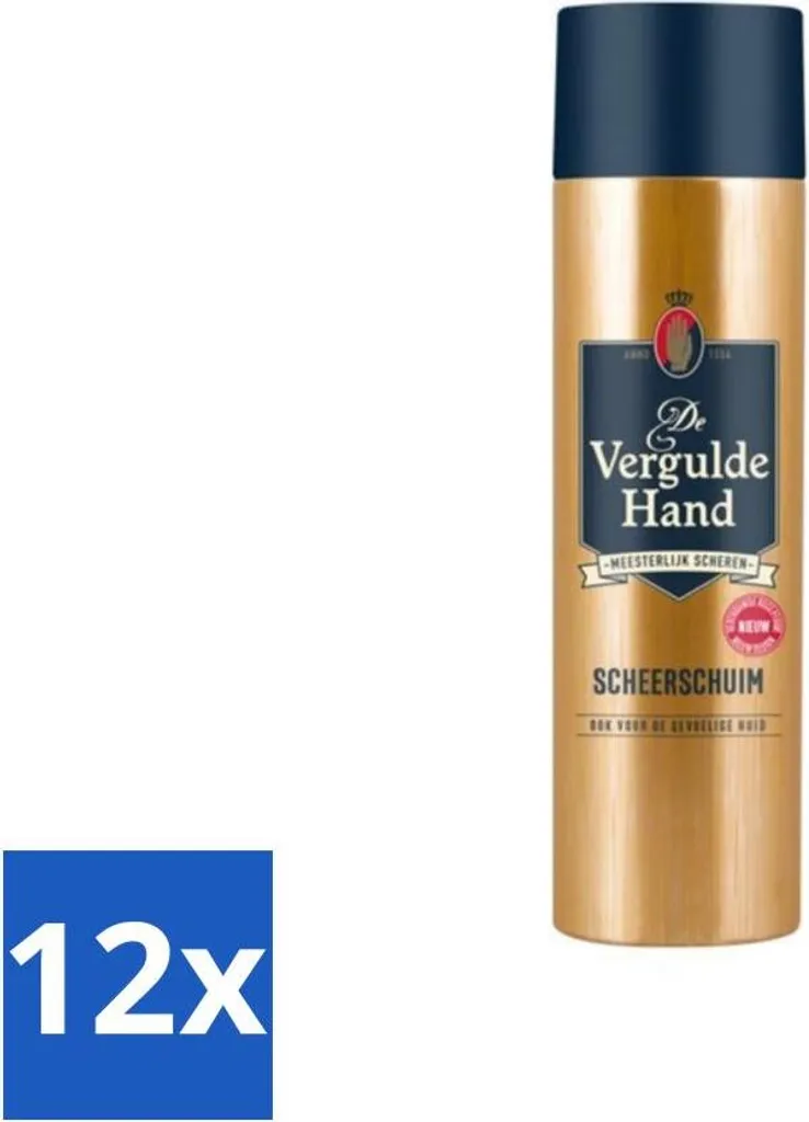 Power Shave Stock 12x Schiuma Barba Dorata 250ml - Azione Rapida