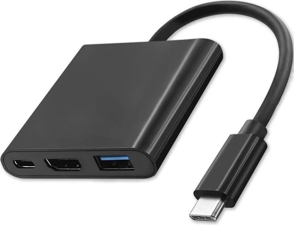 Hub USB-C Qoltec 3 in 1: USB 3.0 + HDMI 4K + PD 100W | Shop Online
