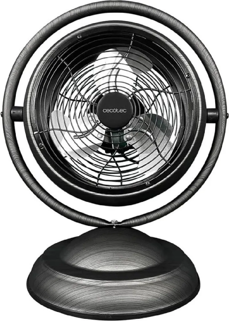 Petit ventilateur de bureau effet bois 25cm - Ventilateur compact 20W - 6