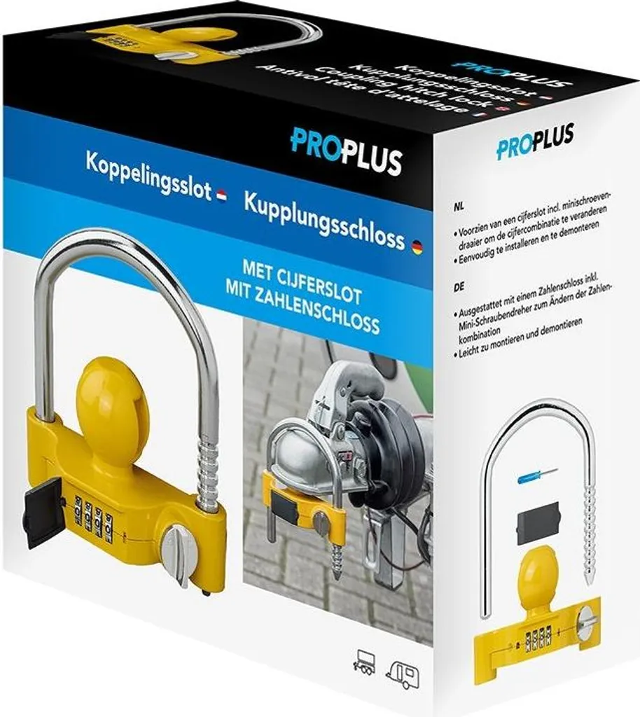 Verrou d'attelage de remorque à code - Protection contre le vol 50mm
