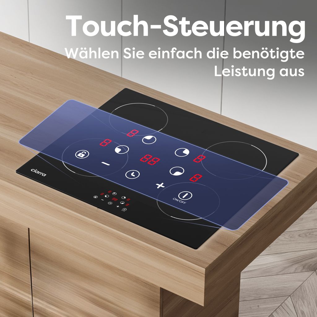 CIARRA Einbau 60 cm Induktionskochfeld Induktions-Kochfeld Produktbild 3