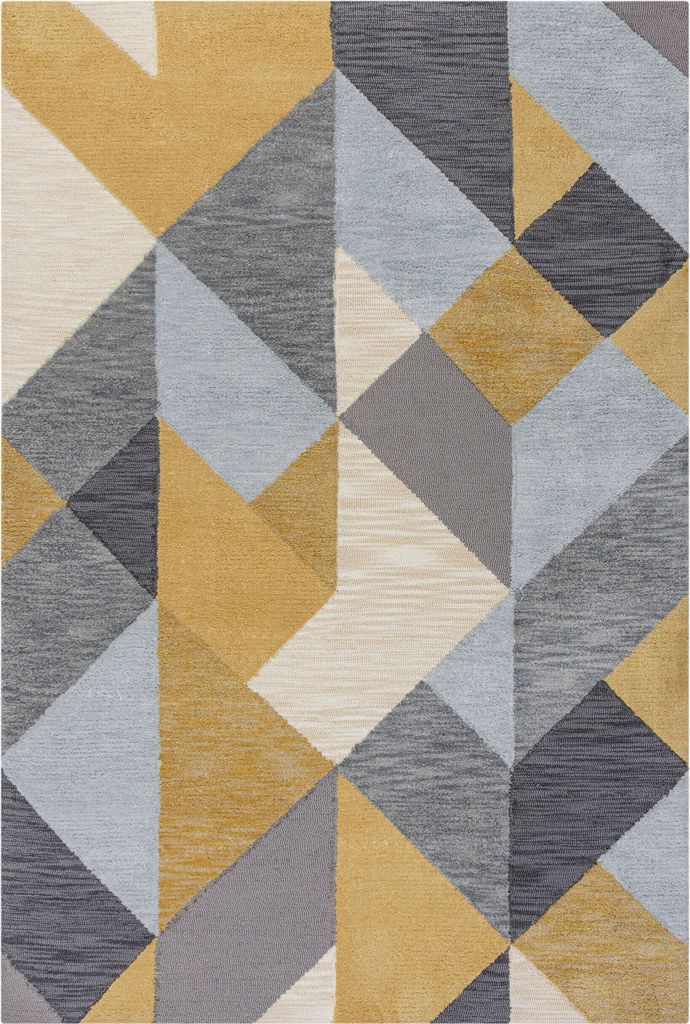 KADIMA DESIGN MERLIN Symbol 120 x 170 Grau,Gelb Farbe Rechteckig Indoor Teppich