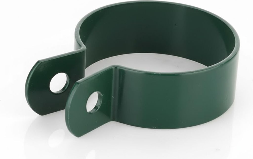 LogistSystem - Endschelle rund FI 60mm - Grün - Zaunschelle für Zaunpfosten - Befestigung von Gitterstabmatten - Zaunschellen - Schelle - Streben...