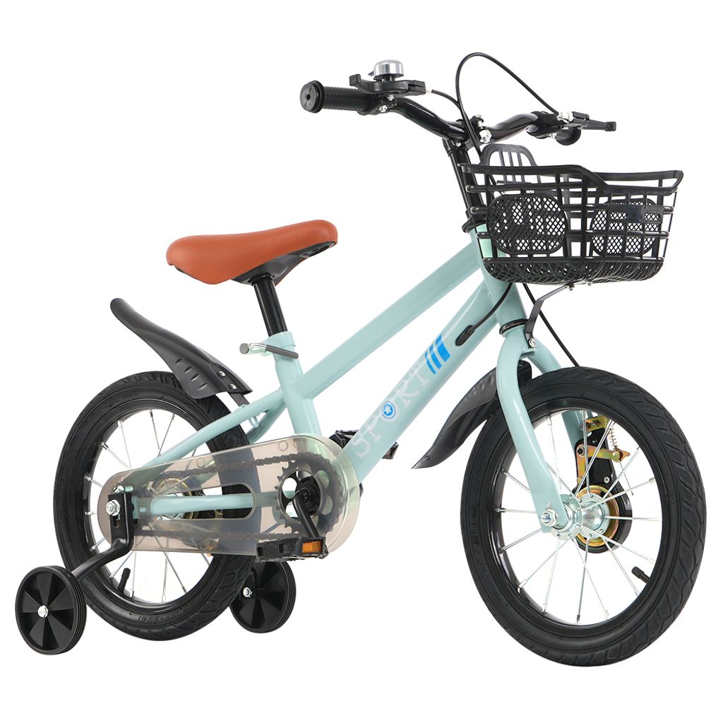 14 Zoll Kinderfahrrad,Fahrrad Kinderrad mit Stützräder & Korb für ab 2-6 Jahre,Tretfahrrad Fahrrad für Schulung Outdoor Reiten,Höhenverstellba...