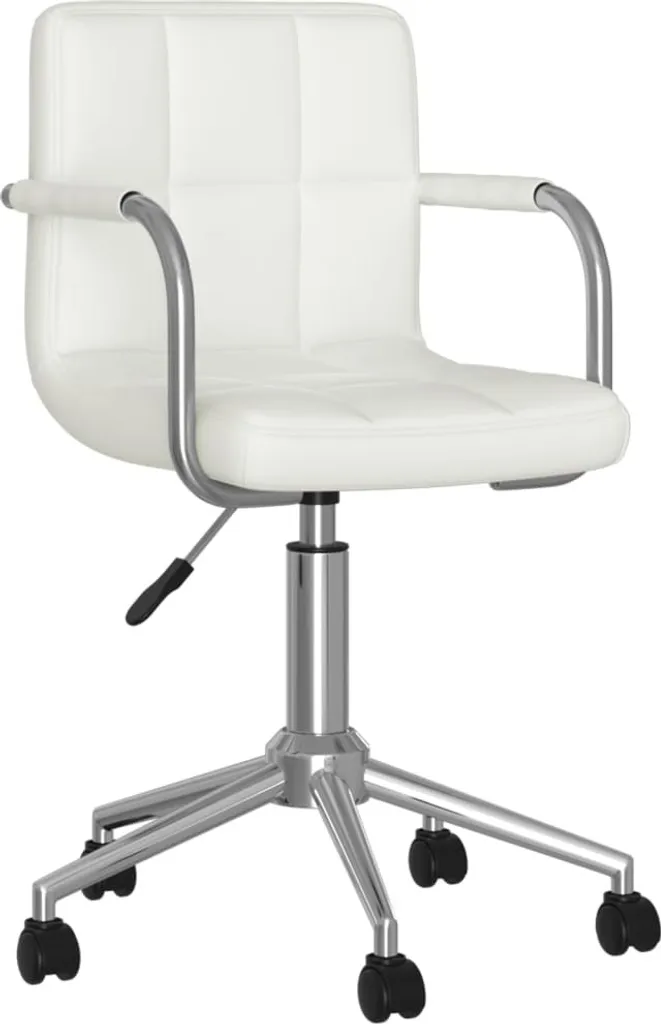 SYFAX™ Poltrona Ufficio Bianca Pelle Finta | Arredo Studio Elegante
