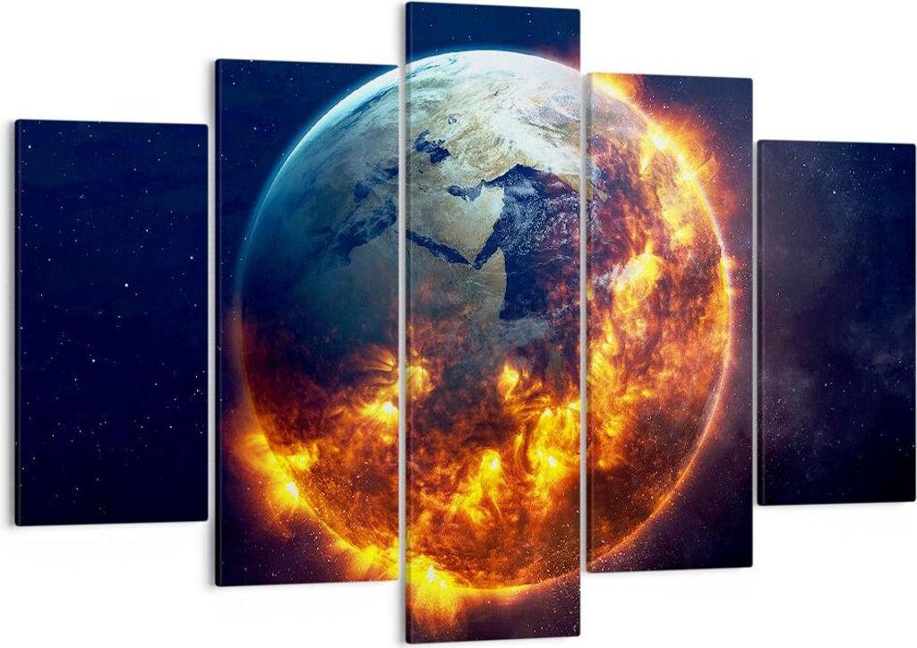 Bild auf Leinwand - Leinwandbild - Universum Erde Feuer Produktbild 