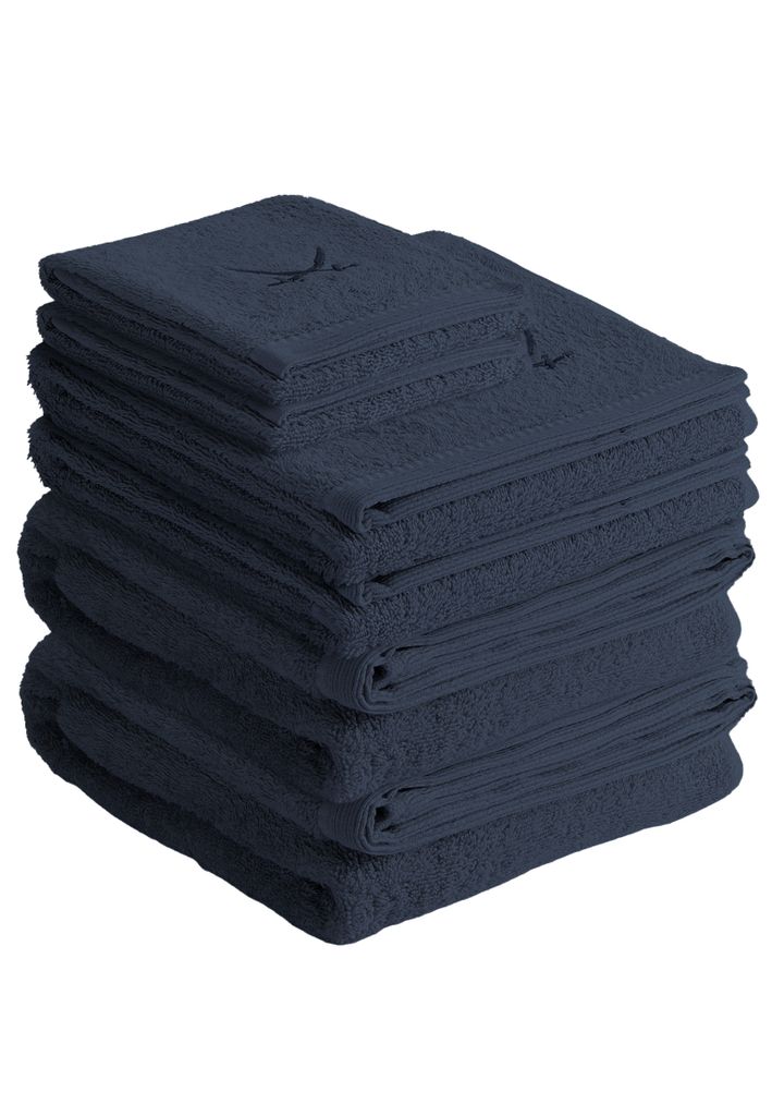 Sansibar Sylt Handtuch Set Frottier-Serie Classic Nr. 3 (Set, 6-tlg), blau