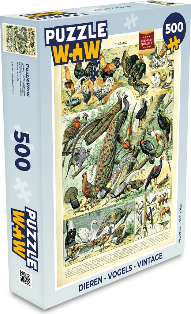 MuchoWow Puzzle 500 Teile Tiere - Vögel - Jahrgang - Denken - Spiel - Toy