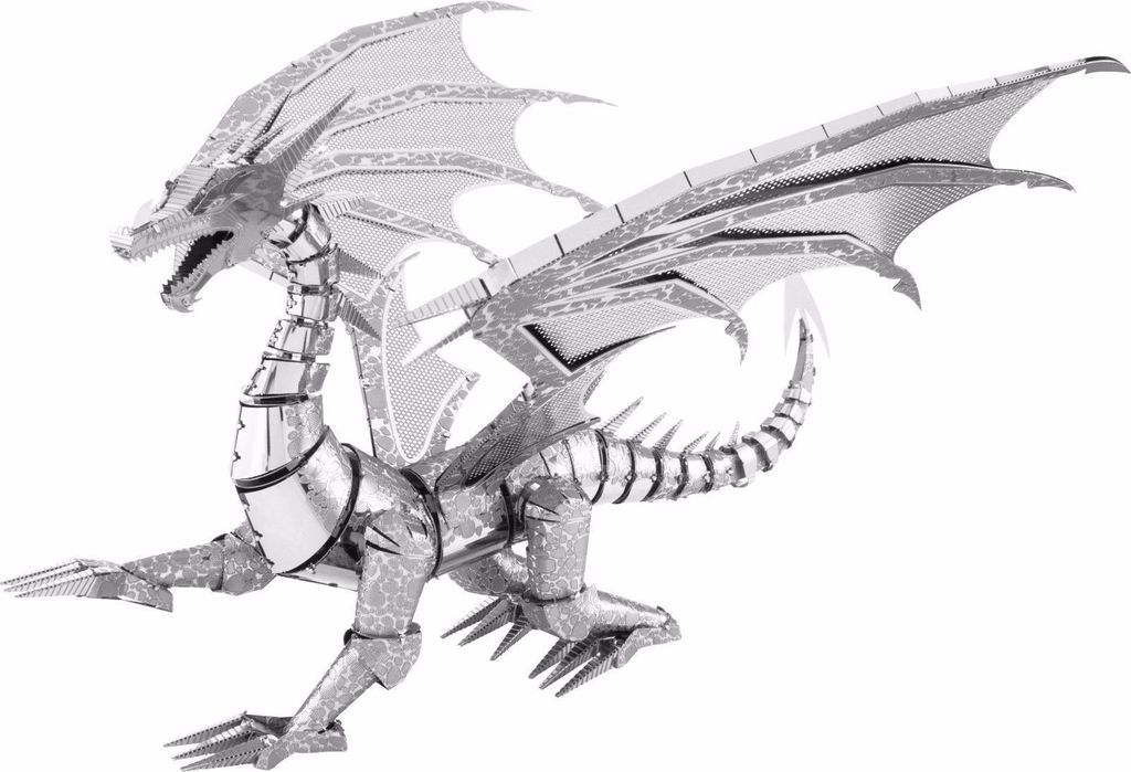 Metal Earth Silver Dragon, Stavebnica, Kov Obrázok produktu 