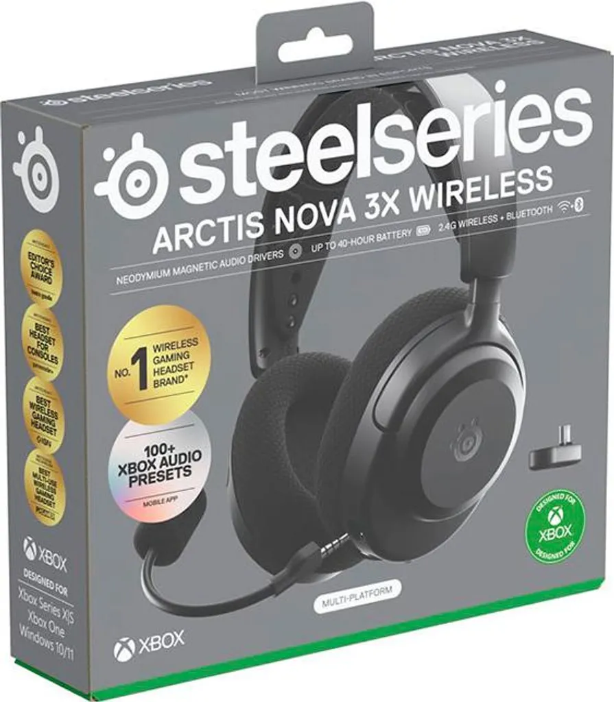 Cuffie SteelSeries Arctis Nova 3X Wireless - Musica e Game 24/7 - 5