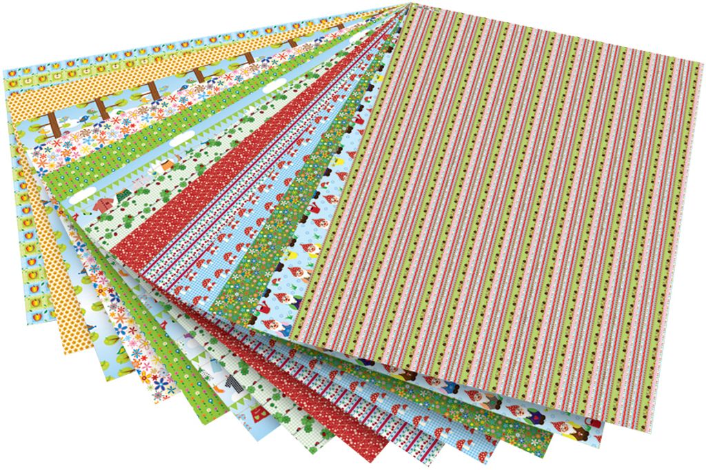 folia Motivkarton "Garten" 500 x 700 mm 270 g/qm 13 Bögen