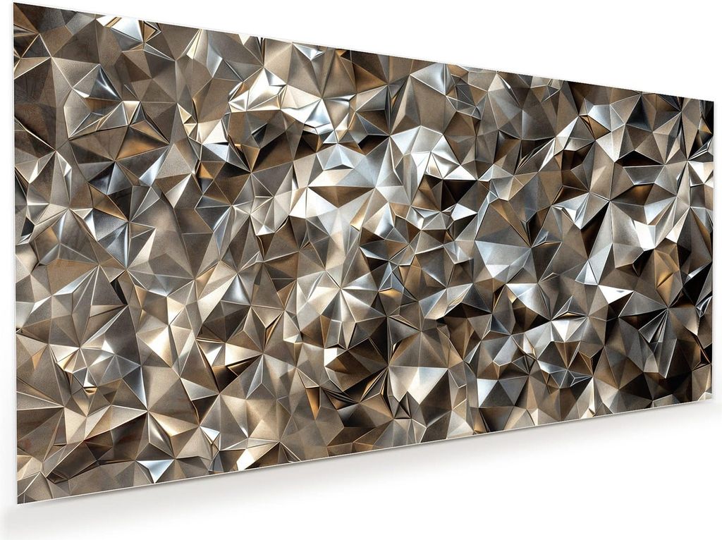 Glasbild 110x55cm in XXL für Wohnzimmer, Schlafzimmer Motiv Geometrisches Muster