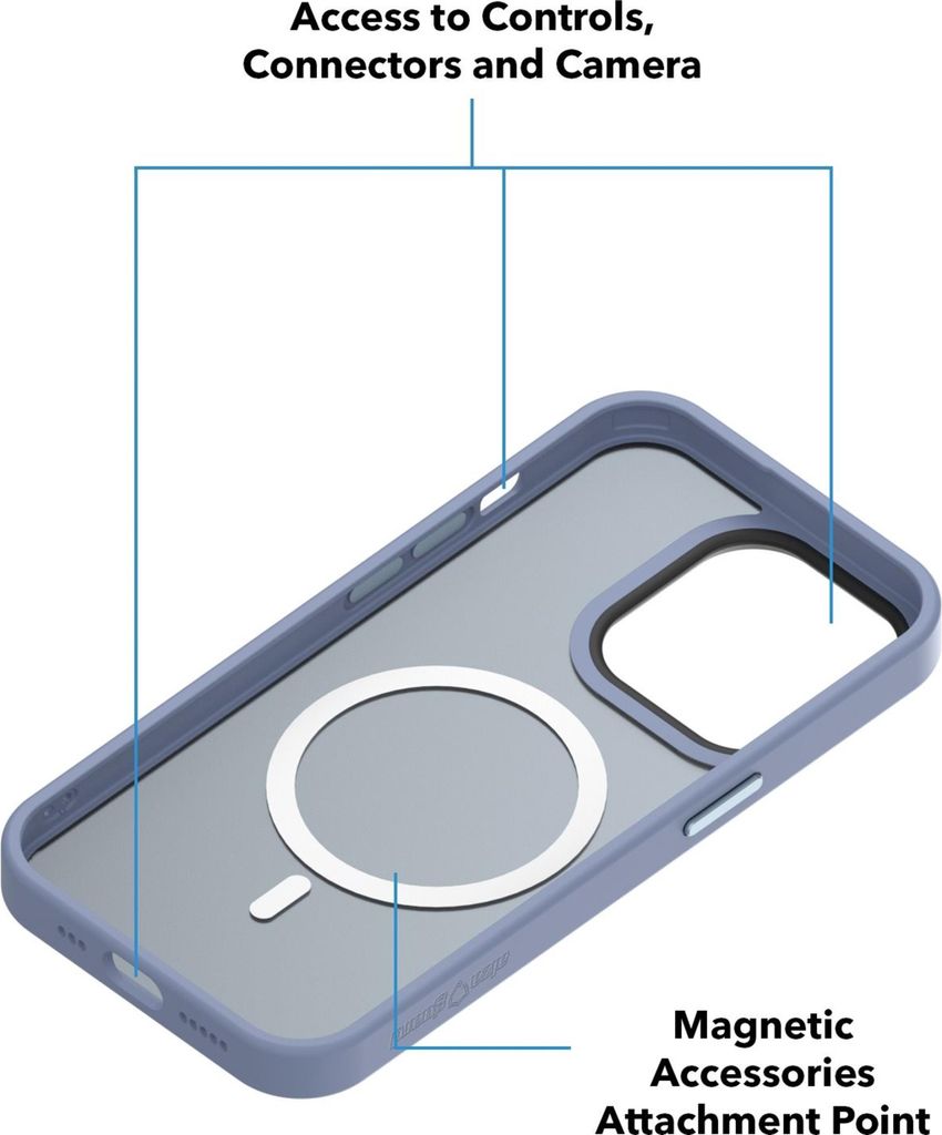 AlzaGuard Matte Case Kompatibel mit MagSafe pro iPhone 15 Pro světle modrý