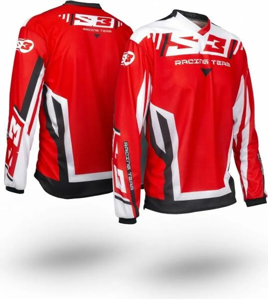 Tenue de Moto Enfant S3 Racing Team Rouge et Noir YXS pour Compétition