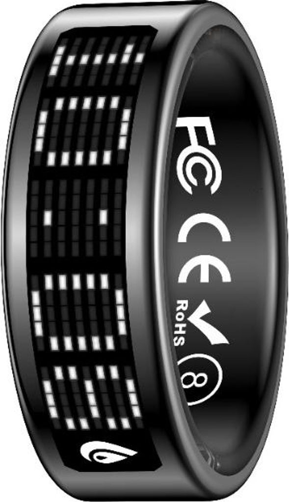 INF Smart Ring mit Display und Ladeetui - Fitness & Gesundheit tracken Schwarz 13