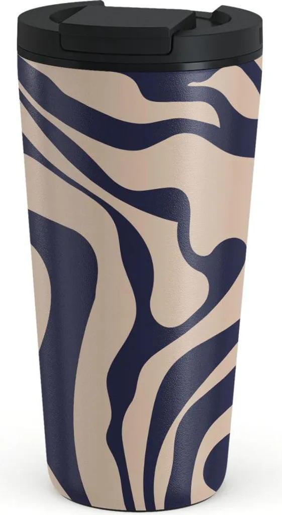 Regalo Perfetto: Burga Tazza Termica 500ml Blu e Bianco - Acciaio Inox