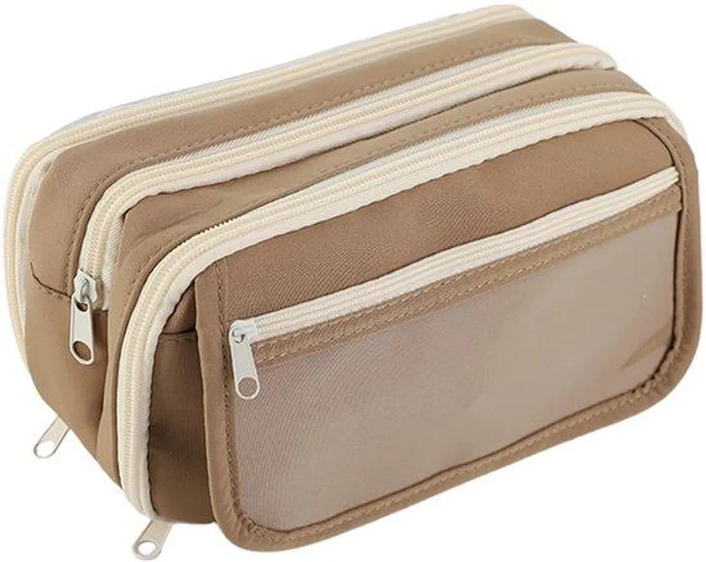 Trousse Scolaire Marron 22x8x12 cm Résistante pour École et Collège