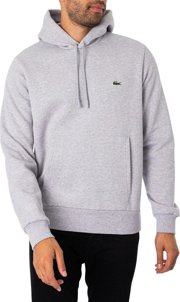 Lacoste Kapuzenpullover mit aufgesticktem Logo, Grau L Produktbild 