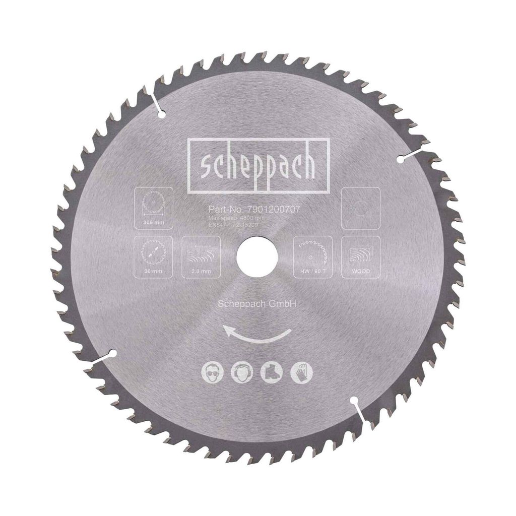 Scheppach HW Kreissägeblatt Ø 305 x 30 x 3,0 x 1,8 mm / 60 Produktbild 