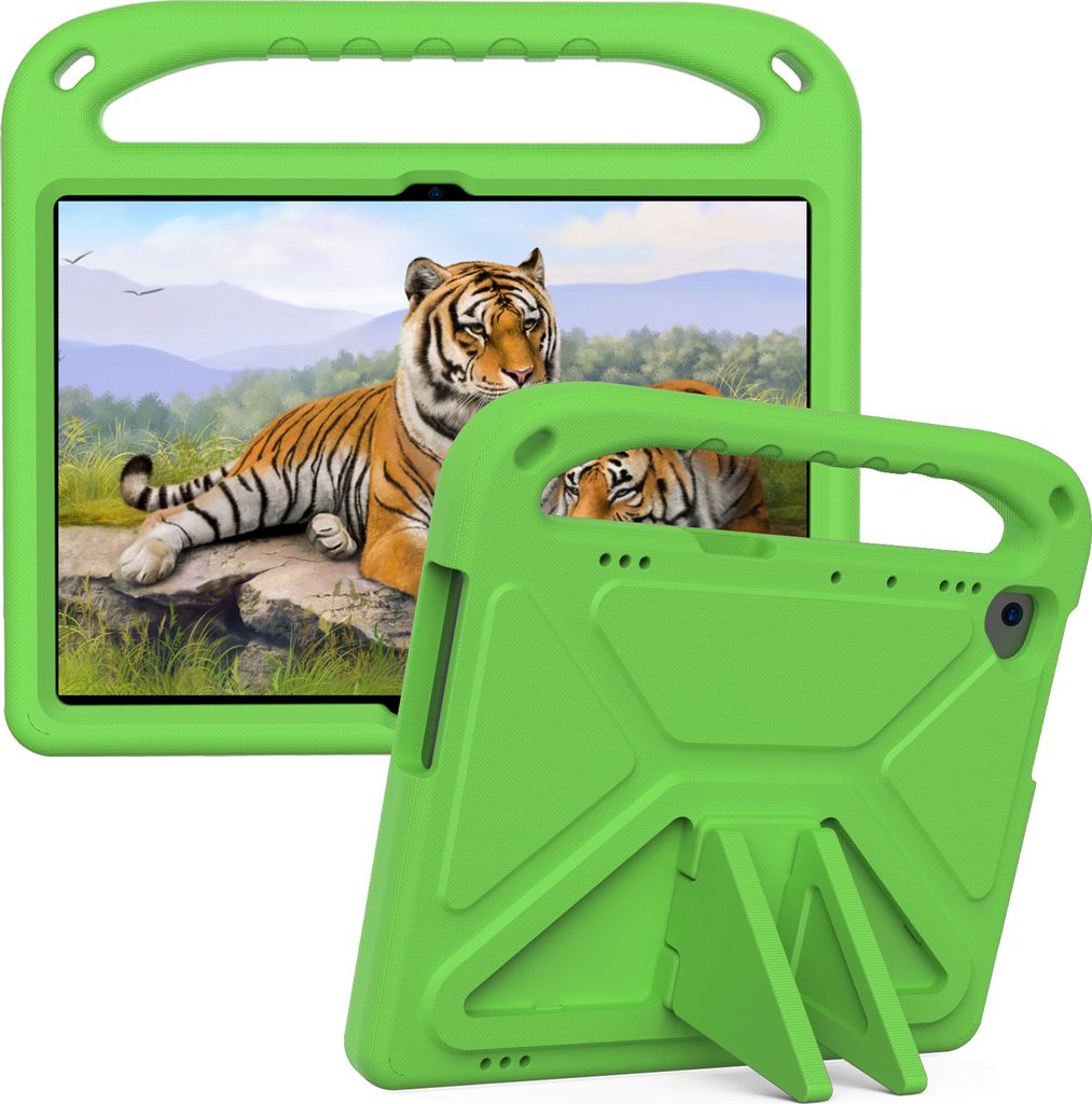 Hülle für Lenovo Tab M10 TB-X505F / TB-X605F 10,1 Zoll, Leichte Stoßfeste Eva Kinder Schutzhülle mit Griff und Faltbarem Ständer Grün