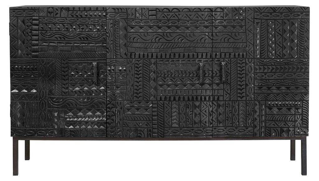 Sideboard aus Mangoholz mit Jeroglificonmuster, 85 cm x 150 cm x 40 cm Giner y Colomer