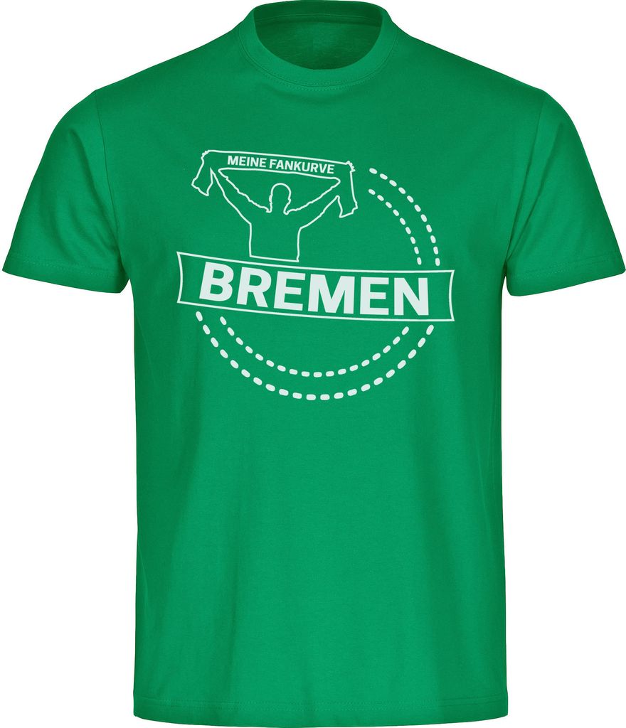 multifanshop Kinder T-Shirt - Bremen - Meine Fankurve, grün, Größe 152