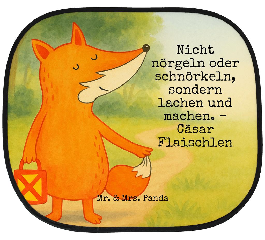 Mr. & Mrs. Panda Sonnenschutz Auto Fuchs Laterne Design - Weiß - Geschenk, Optimistisch, Sankt Martin, Sonnenblende, Fürs, blendschutz, Positiv