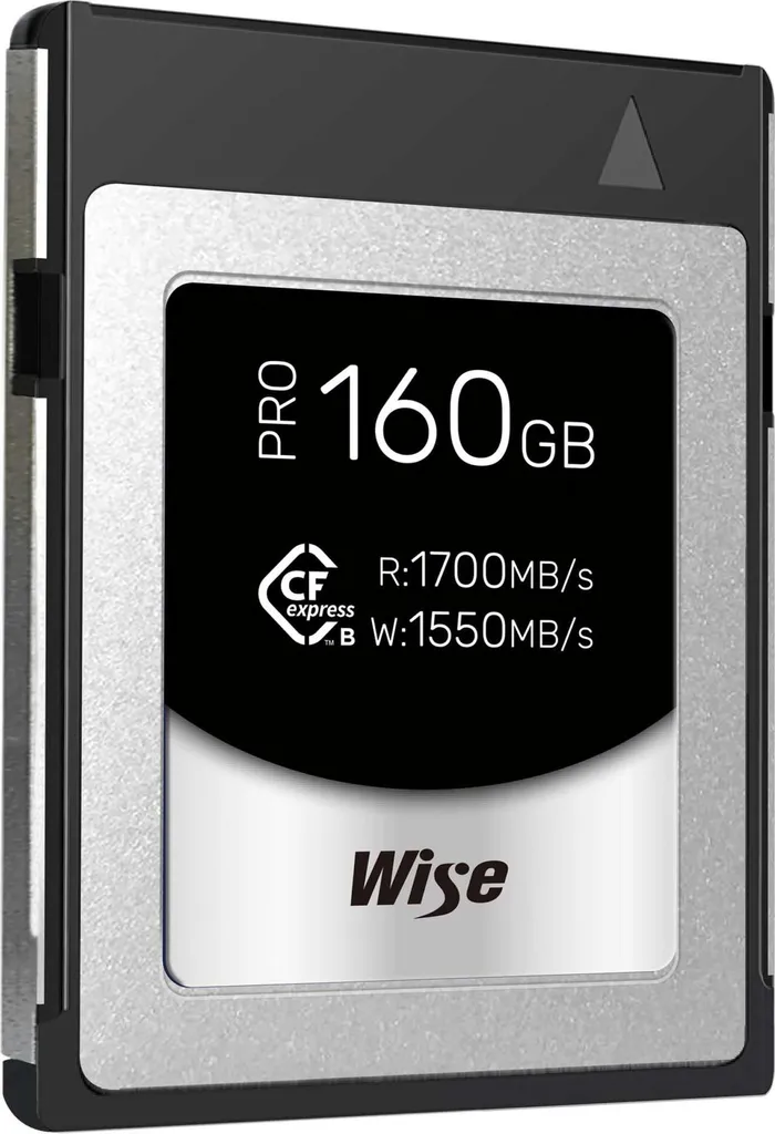 Carte CFexpress Type B PRO 160GB Wise Support de Stockage Professionnel