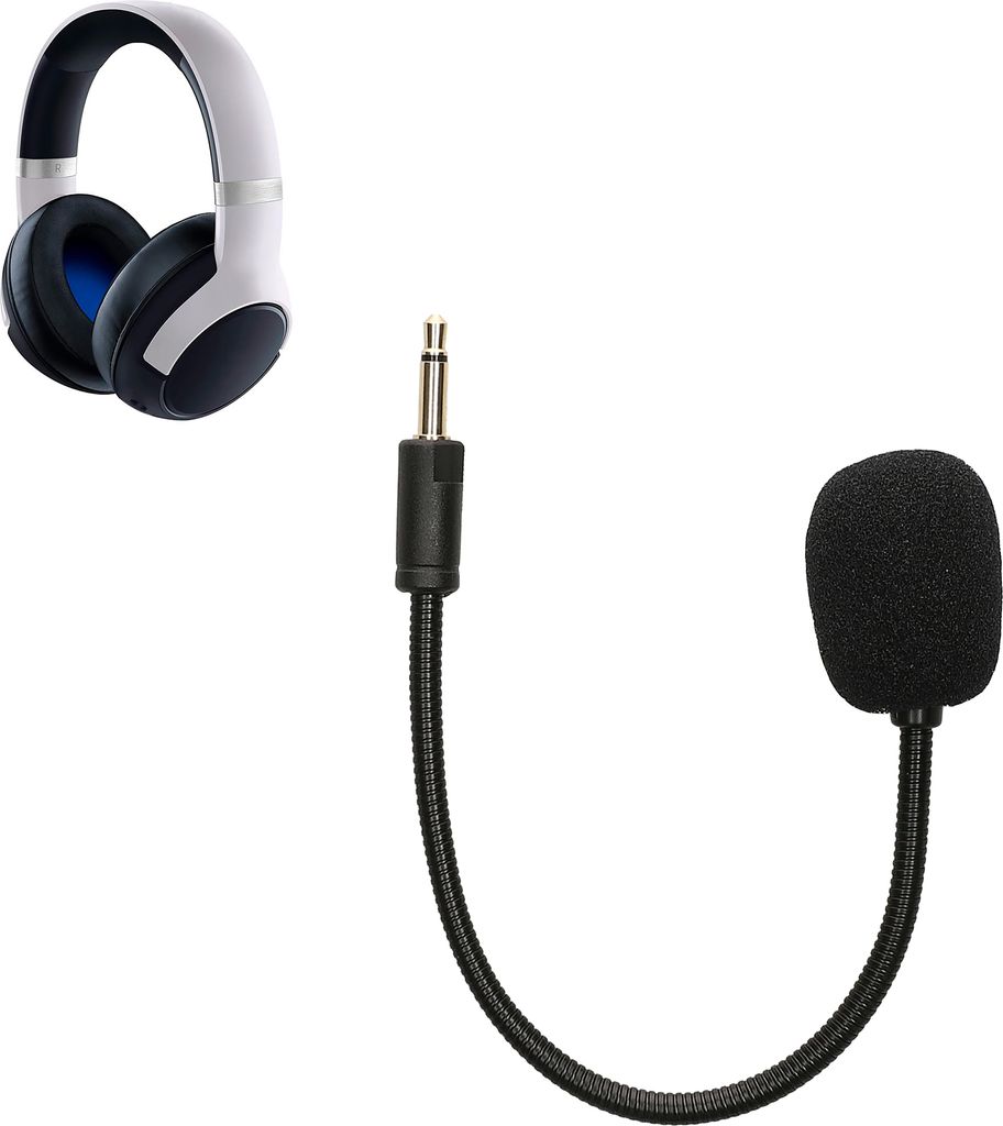 kwmobile Ersatz Kopfhörer Mikrofon kompatibel mit Razer Kaira Pro Headset - Gaming Headphones Mikrofon mit 3,5 mm Klinkenstecker - Schwarz