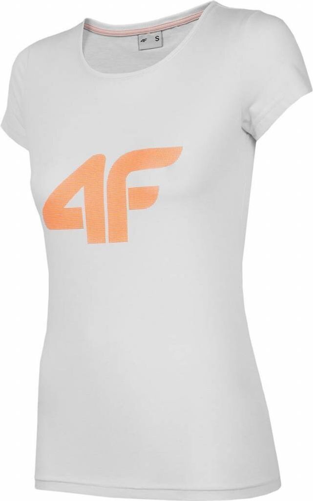 4F- Logo Damen T-Shirt Casual Shirt, weiß