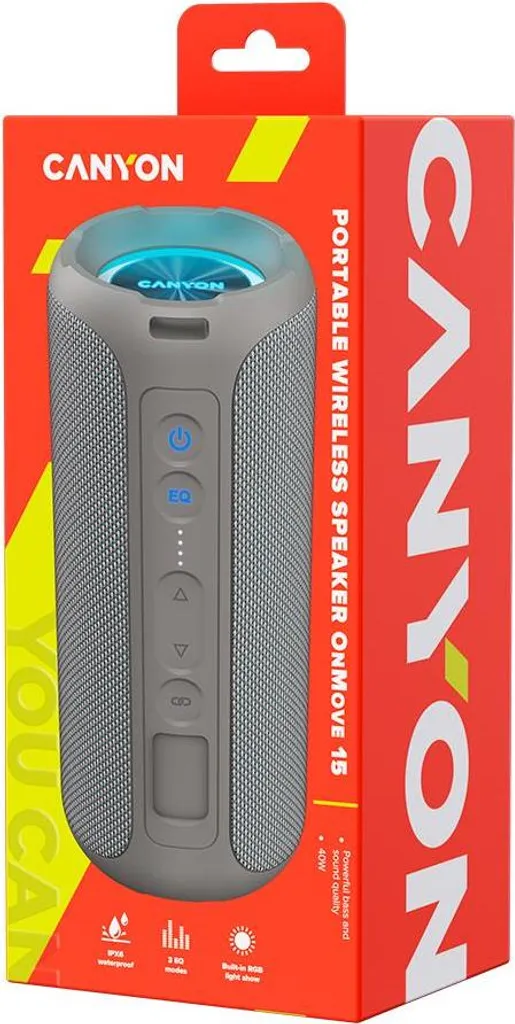 Canyon OnMove 15 Grigio - Speaker Bluetooth con Microfono per Call - 9