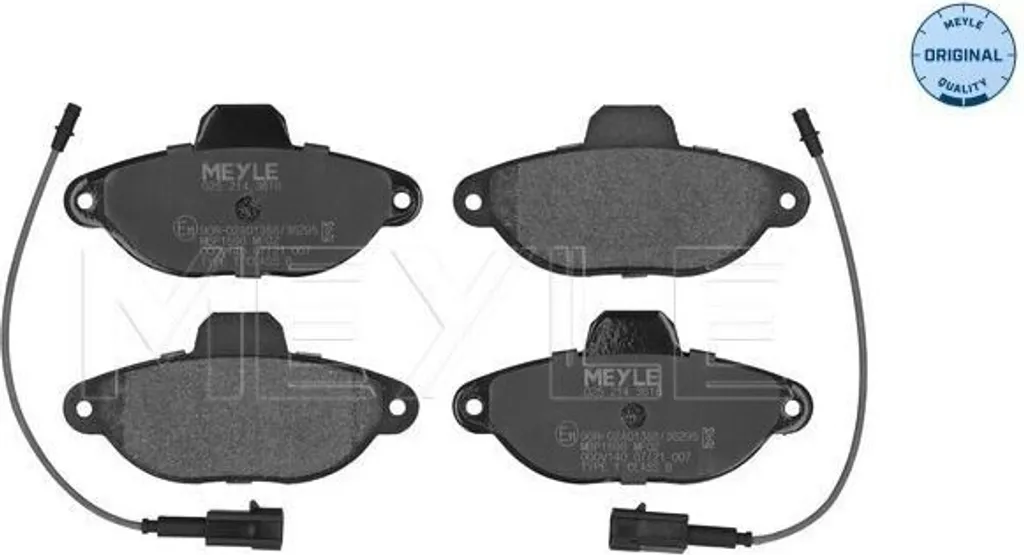Plaquettes de frein avant pour roulage urbain Fiat 500 et Ford KA MEYLE