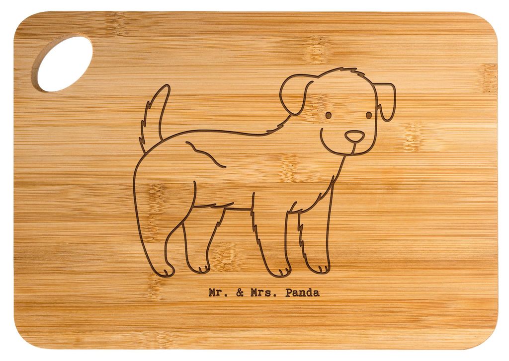Mr. & Mrs. Panda Brett Border Terrier Moment - Transparent - Geschenk, Frühstücksbrettchen, Holzbrett, holzschneidebrett, holzservierbrett, Hackb...