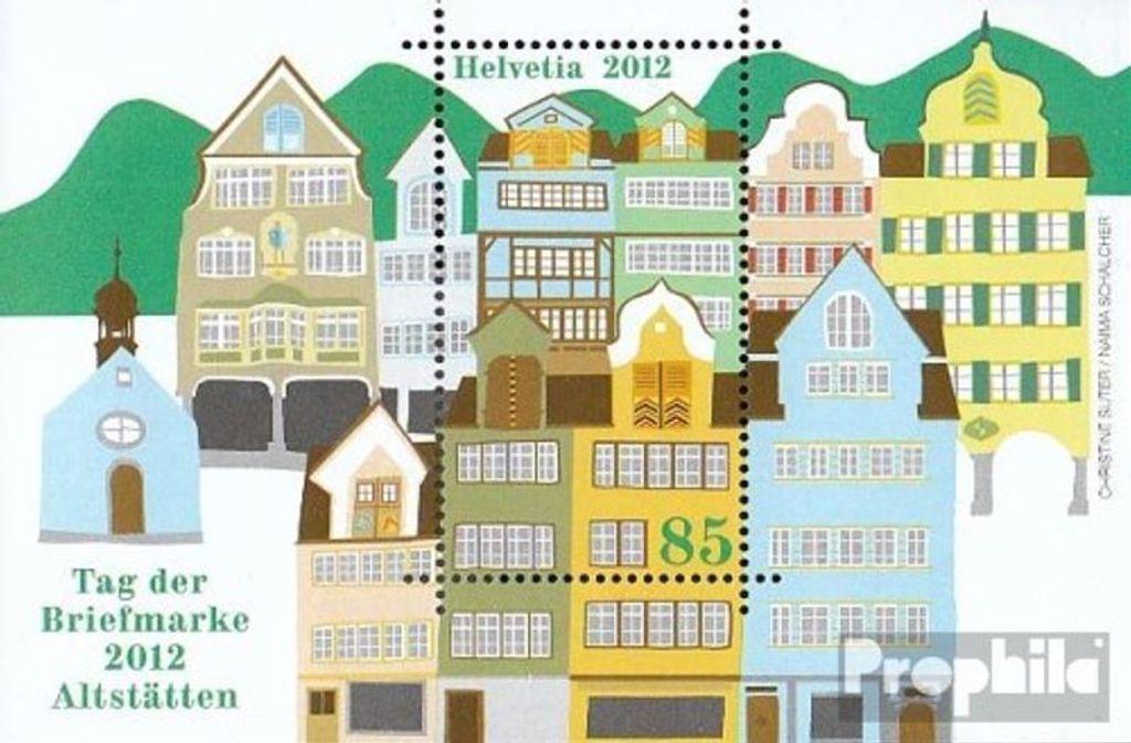 Briefmarken Schweiz 2012 Mi Block51 (kompl.Ausg.) postfrisch Altstätten