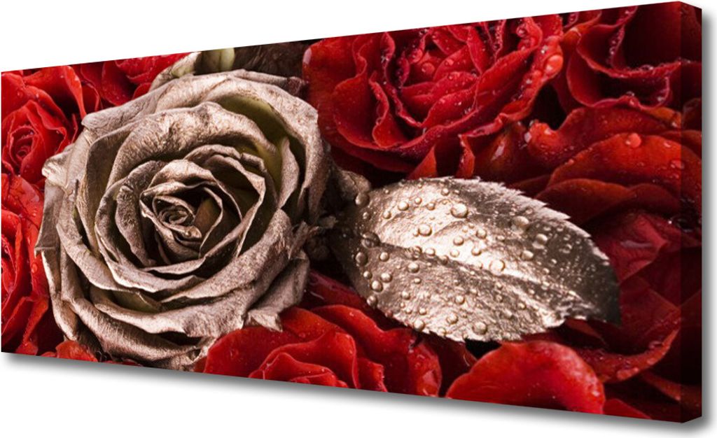 Tulup Leinwand-Bilder 125x50 Wandbild Canvas Kunstdruck Roses Pflanzen